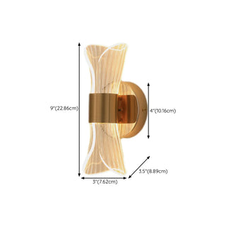 Exquisite Gold Sculptural Design Bedroom Wall Sconce Zawala #size