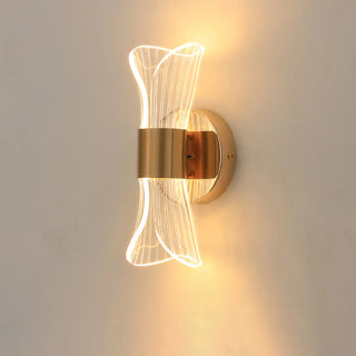 Exquisite Gold Sculptural Design Bedroom Wall Sconce Zawala Image - 4