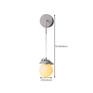 Kid's Room Cute Panda White LED Metal Wall Sconce Zawala Image - 14