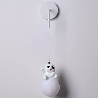 Kid's Room Cute Panda White LED Metal Wall Sconce Zawala Image - 8