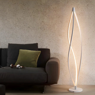 Acrylic Shade Modern Sculptural Cyclone LED Floor Lamp Zawala Image - 4