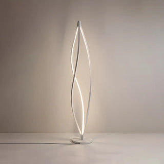 Acrylic Shade Modern Sculptural Cyclone LED Floor Lamp Zawala Image - 5