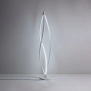 Acrylic Shade Modern Sculptural Cyclone LED Floor Lamp Zawala Image - 6