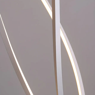 Acrylic Shade Modern Sculptural Cyclone LED Floor Lamp Zawala Image - 9