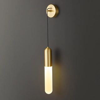 Simple Cylinder Gold Metal Hanging Wall Sconce Light Zawala Image - 18