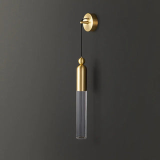 Simple Cylinder Gold Metal Hanging Wall Sconce Light Zawala Image - 8