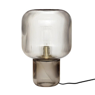 Modern Clear Brown Glass Blub Shape Bedroom Table Lamp Zawala Image - 9