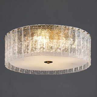 ZOWALA - Modern Cylinder Glass Flush Mount Hallway Light Image - 7