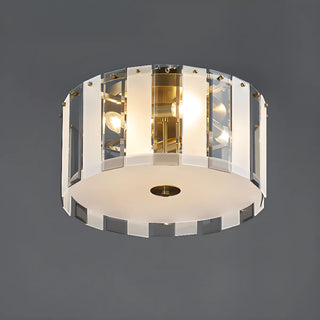 ZOWALA - Modern Cylinder Glass Flush Mount Hallway Light Image - 8