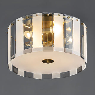 ZOWALA - Modern Cylinder Glass Flush Mount Hallway Light Image - 9