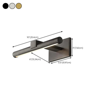 ZOWALA - Modern Matte Black Cylinder LED Vanity Wall Light #size