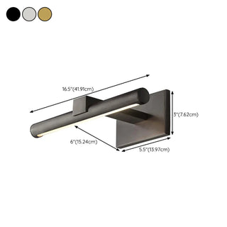 ZOWALA - Modern Matte Black Cylinder LED Vanity Wall Light Image - 24