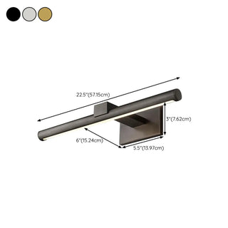 ZOWALA - Modern Matte Black Cylinder LED Vanity Wall Light Image - 25