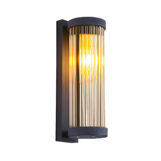 Waterproof Vertical Glass Black Exterior Wall Lamp Zawala Image - 8