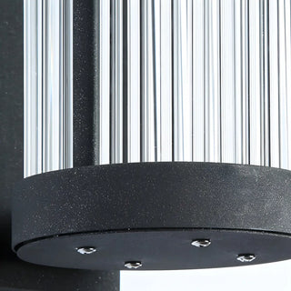 Waterproof Vertical Glass Black Exterior Wall Lamp Zawala Image - 9