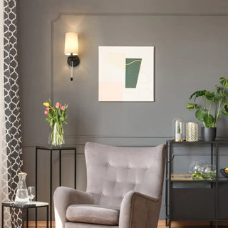 ZOWALA - Modern Cylindrical Fabric Wall Light Image - 1