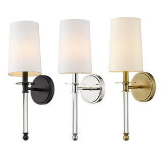 ZOWALA - Modern Cylindrical Fabric Wall Light Image - 12