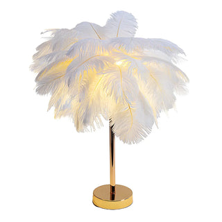 Romantic Blue Feather Tree Modern Decor Table Lamp Zawala Image - 9