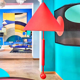ZOWALA - Modern Blue Metal Cone Geometric Bedroom Pendant Light Image - 4