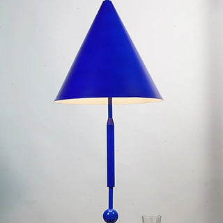 ZOWALA - Modern Blue Metal Cone Geometric Bedroom Pendant Light Image - 6