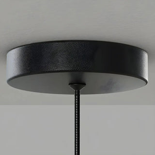 ZOWALA - Contemporary Round Glass Bedroom Black Pendant Light Image - 11