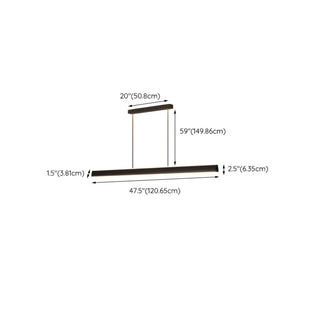 ZOWALA - Sleek Adjustable Black Linear Island Pendant Light Image - 12
