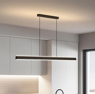 ZOWALA - Sleek Adjustable Black Linear Island Pendant Light Image - 2