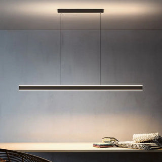 ZOWALA - Sleek Adjustable Black Linear Island Pendant Light Image - 3
