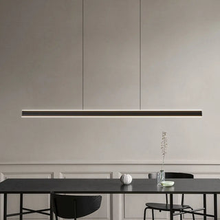 ZOWALA - Sleek Adjustable Black Linear Island Pendant Light Image - 4