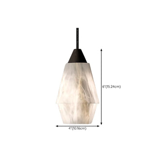 ZOWALA - Modern Stone Grey Geometric Pendant Lighting #size
