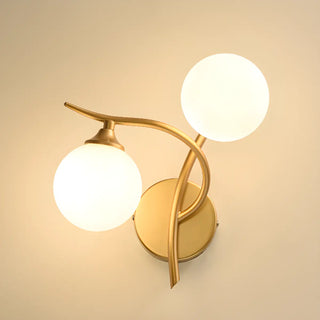 ZOWALA - Elegant Black Dual-Globe Glass Wall Light Fixture Image - 11