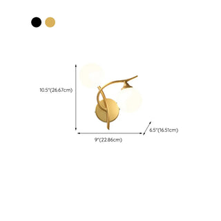 ZOWALA - Elegant Black Dual-Globe Glass Wall Light Fixture Image - 16