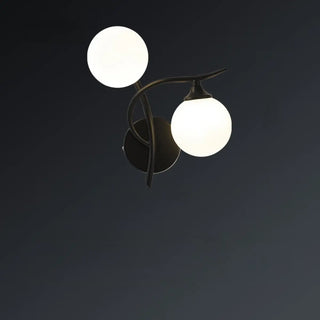 ZOWALA - Elegant Black Dual-Globe Glass Wall Light Fixture Image - 9