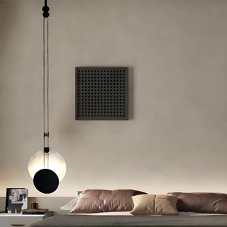 ZOWALA - Modern Eclipse Black and White Living Room Pendant Light Image - 2
