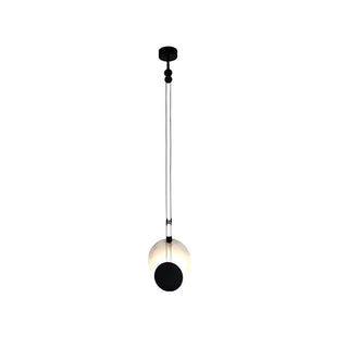 ZOWALA - Modern Eclipse Black and White Living Room Pendant Light Image - 6