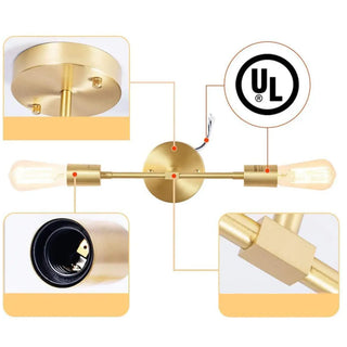 ZOWALA - Modern Geometric Metal Vanity Light Image - 9