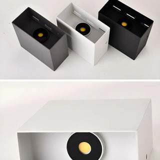 Square Modern Black LED External Up Down Wall Sconce Zawala Image - 12