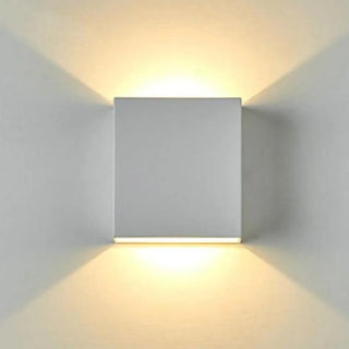 Square Modern Black LED External Up Down Wall Sconce Zawala Image - 3