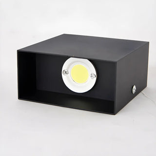 Square Modern Black LED External Up Down Wall Sconce Zawala Image - 9