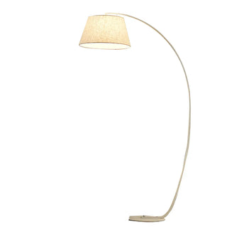 ZOWALA - Modern Fabric Barrel Arc Floor Lamp Image - 10