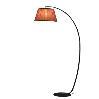 ZOWALA - Modern Fabric Barrel Arc Floor Lamp Image - 11