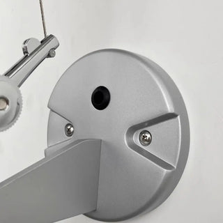 Modern Frosted Glass Chrome Swing Arm Wall Sconce Image - 8