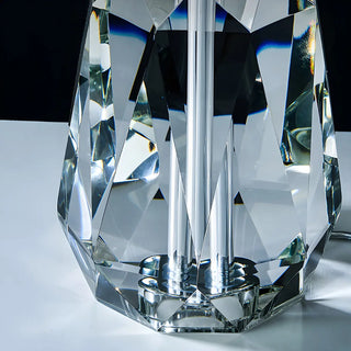 Retro Fabric Bucket Shade Crystal Geometric Table Lamp Zawala Image - 10