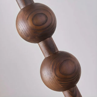 ZOWALA - Modern Fabric Cylinder Walnut Floor Lamp Image - 7