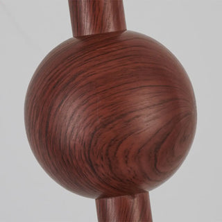 Modern Drum Wooden Spherical Column Floor Lamp Zawala Image - 12