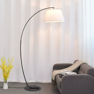 Modern Barrel Black Metal Arced LED Floor Light Zawala Image - 3