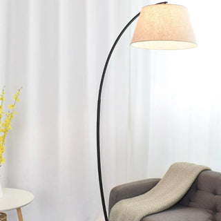 Modern Barrel Black Metal Arced LED Floor Light Zawala Image - 4