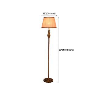 ZOWALA - Modern Fabric Metal LED Floor Lamp Image - 18