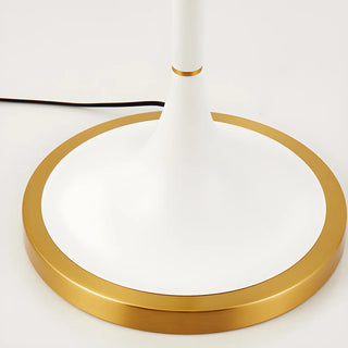 Modern Fabric White Dome and Green Pole Floor Lamp Zawala Image - 9