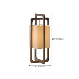 Modern Rectangular Wooden Frame Lihou Floor Lamp Zawala #size